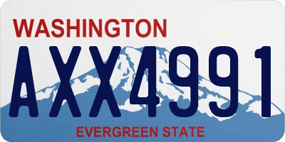 WA license plate AXX4991
