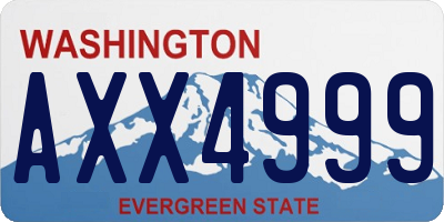WA license plate AXX4999