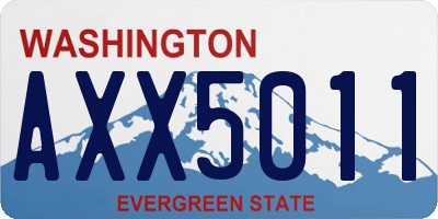 WA license plate AXX5011