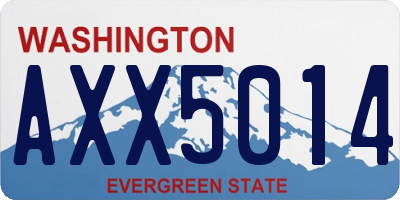 WA license plate AXX5014