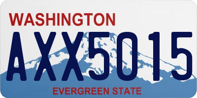 WA license plate AXX5015