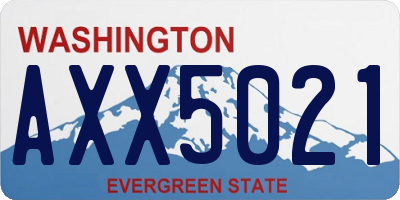 WA license plate AXX5021