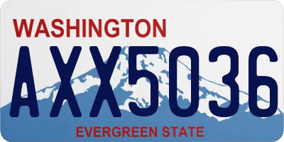 WA license plate AXX5036