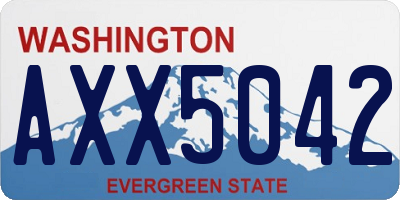 WA license plate AXX5042