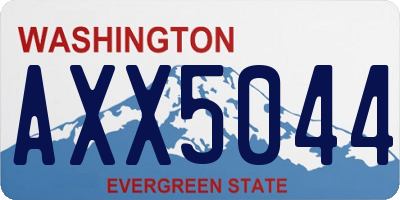 WA license plate AXX5044