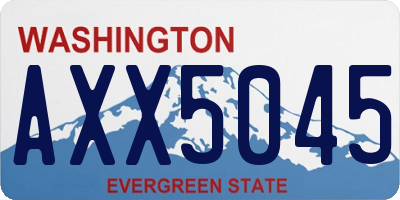 WA license plate AXX5045