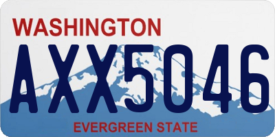 WA license plate AXX5046