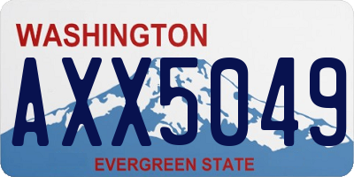 WA license plate AXX5049