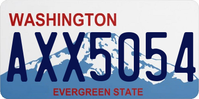WA license plate AXX5054