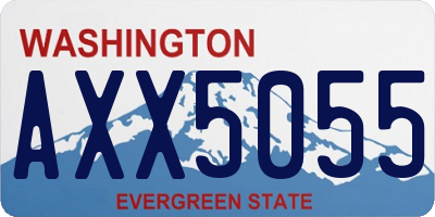 WA license plate AXX5055