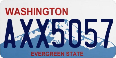 WA license plate AXX5057