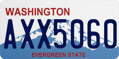 WA license plate AXX5060