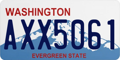 WA license plate AXX5061
