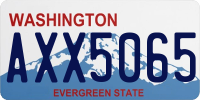 WA license plate AXX5065