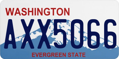 WA license plate AXX5066