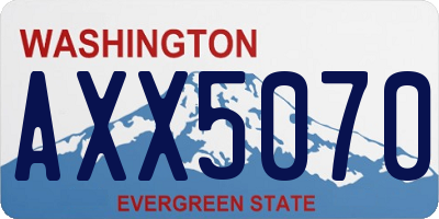 WA license plate AXX5070