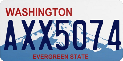 WA license plate AXX5074