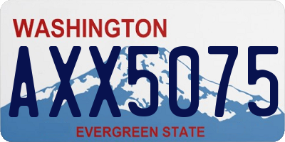 WA license plate AXX5075