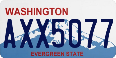 WA license plate AXX5077