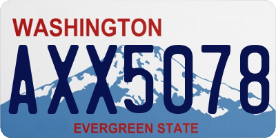 WA license plate AXX5078