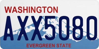 WA license plate AXX5080