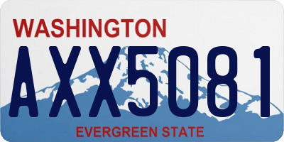 WA license plate AXX5081