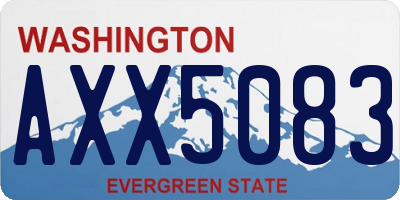 WA license plate AXX5083