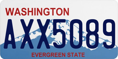 WA license plate AXX5089