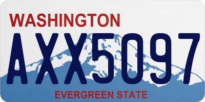 WA license plate AXX5097
