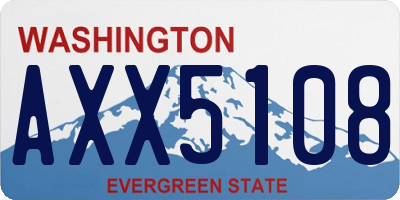 WA license plate AXX5108