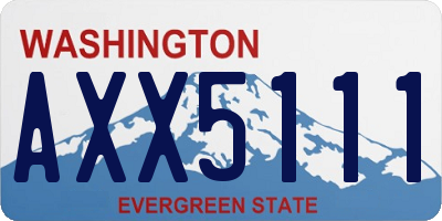 WA license plate AXX5111