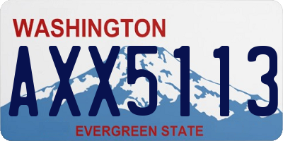 WA license plate AXX5113