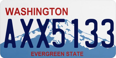 WA license plate AXX5133