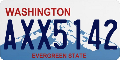 WA license plate AXX5142
