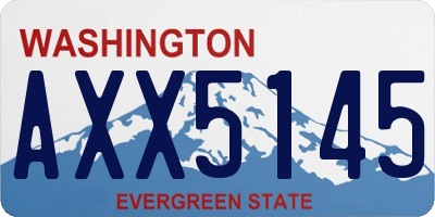 WA license plate AXX5145