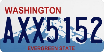 WA license plate AXX5152
