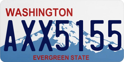 WA license plate AXX5155