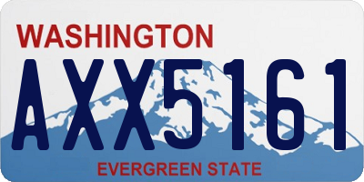WA license plate AXX5161