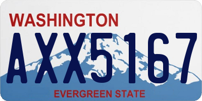 WA license plate AXX5167