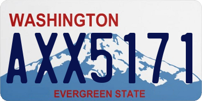 WA license plate AXX5171