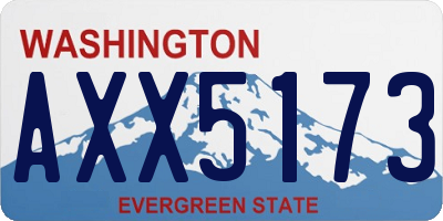 WA license plate AXX5173