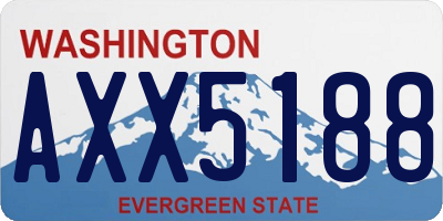 WA license plate AXX5188