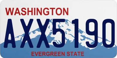 WA license plate AXX5190