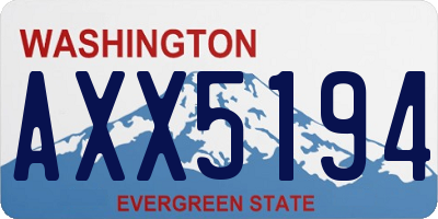 WA license plate AXX5194