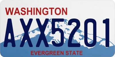 WA license plate AXX5201