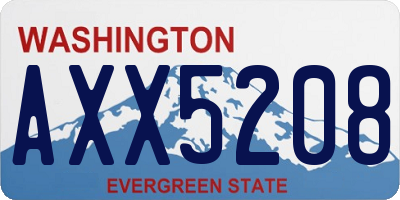 WA license plate AXX5208