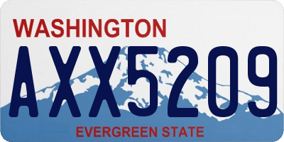 WA license plate AXX5209