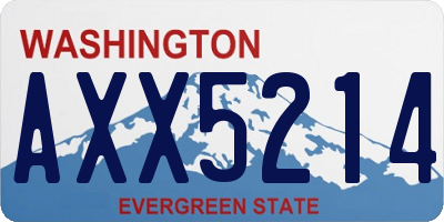 WA license plate AXX5214