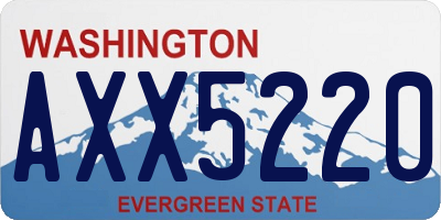 WA license plate AXX5220