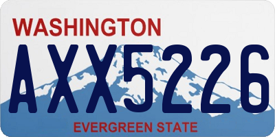 WA license plate AXX5226